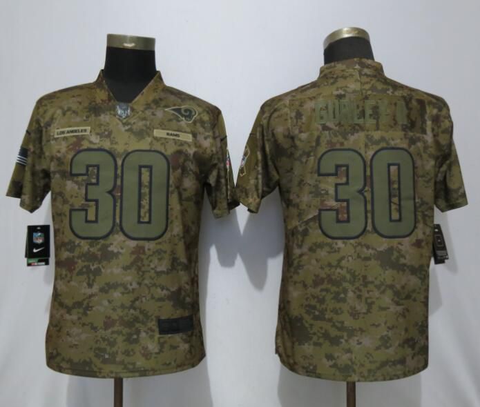 Women St.Louis Rams #30 Gurley ii Nike Camo Salute to Service Limited NFL Jerseys->women nfl jersey->Women Jersey